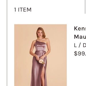 Birdy Grey Purple Spaghetti Strap Gown for Wedding Guest